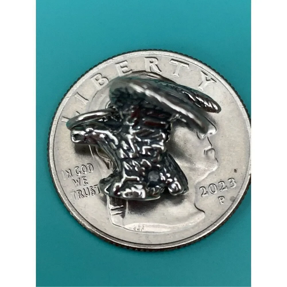 .925 Eagle Vintage Sterling Silver Jewelry Charm #majestic